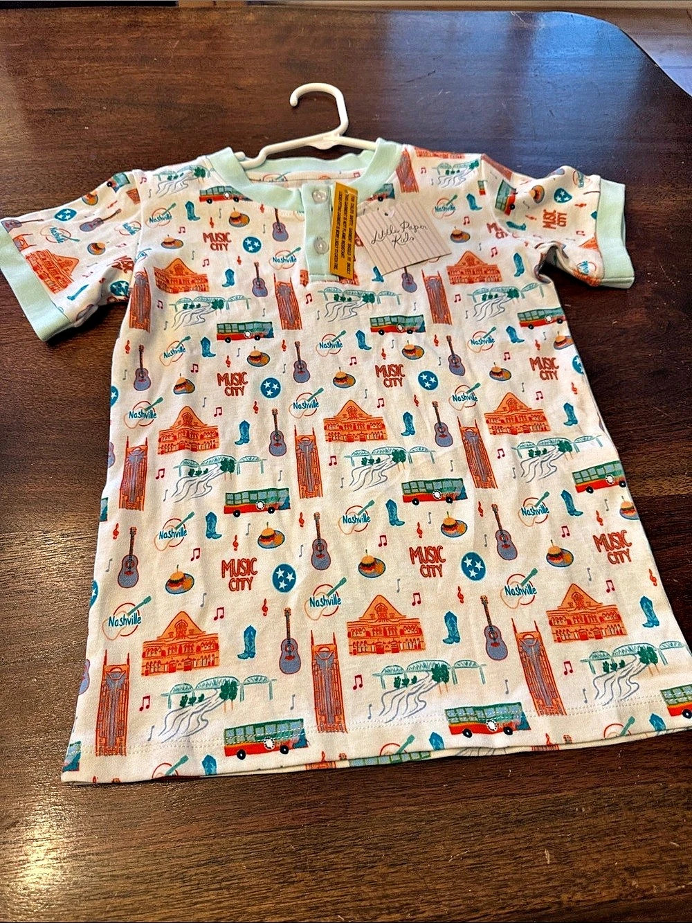 Little Paper Kids NASHVILLE Graphic Short Sleeve Shirt NWT